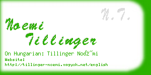 noemi tillinger business card